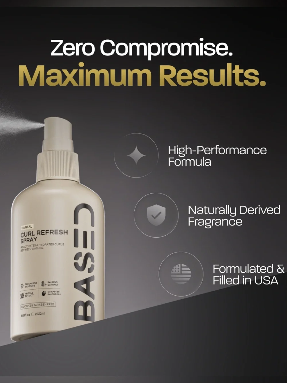 BASED Bodyworks Curl Cream + Curl Refresh Spray Bundle New 6.8oz